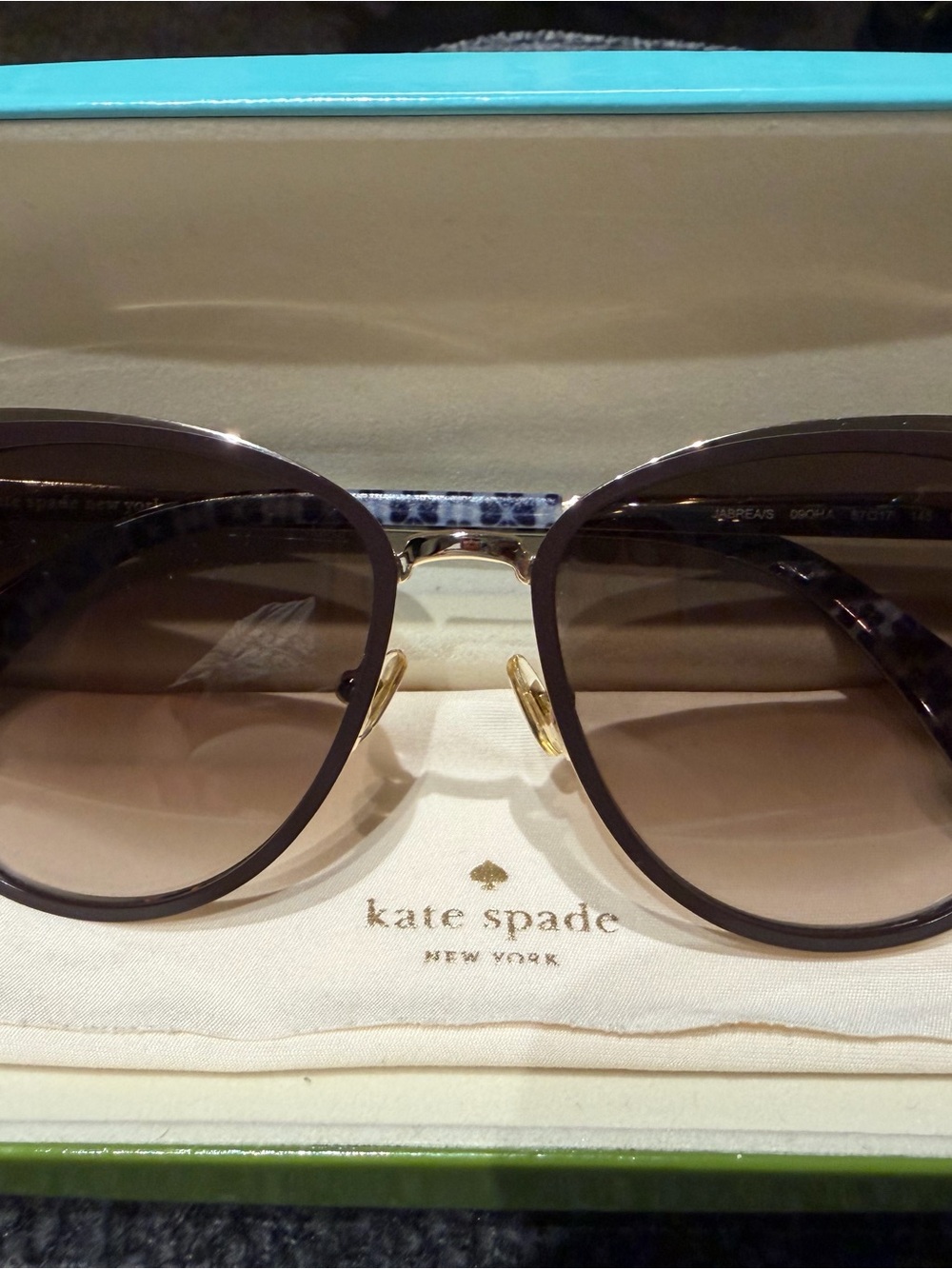 kate spade Brown Gradient Round Sunglasses
